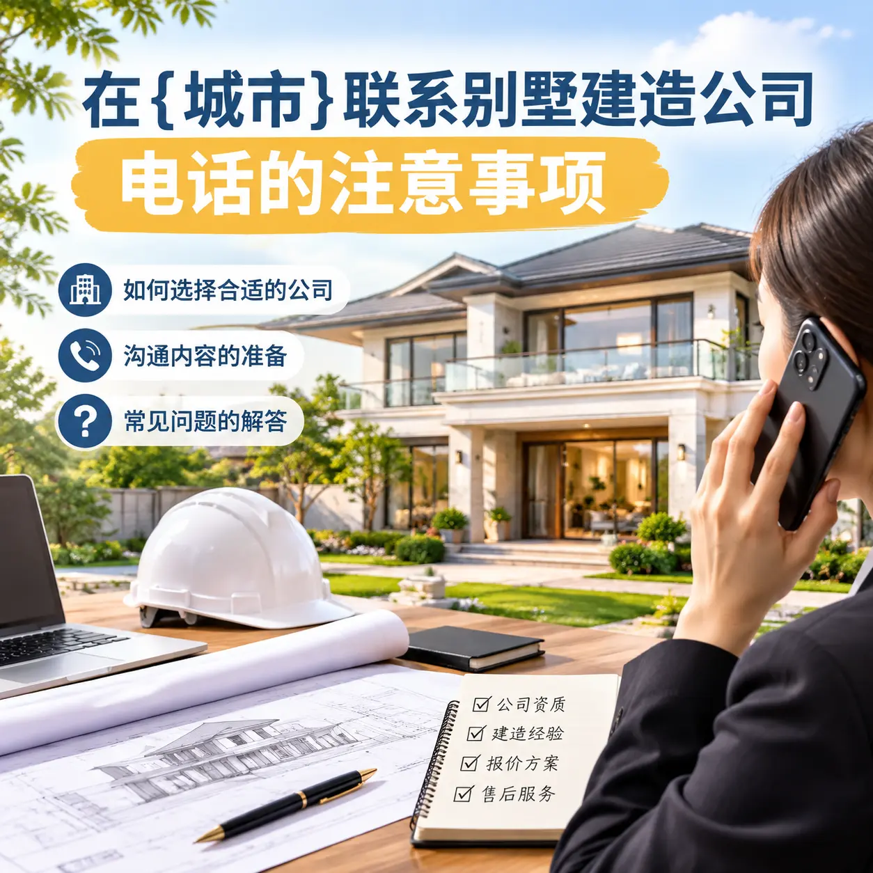 在望谟联系别墅建造公司电话的注意事项